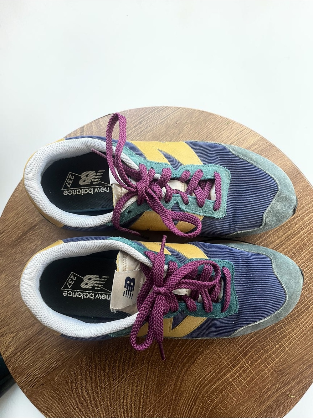 New Balance 237 Men’s Retro Runners Navy Corduroy Sneakers Size 9.5 - Picture 3 of 7